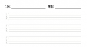 Ukulele Blank Tab Sheet | Ukulele Go