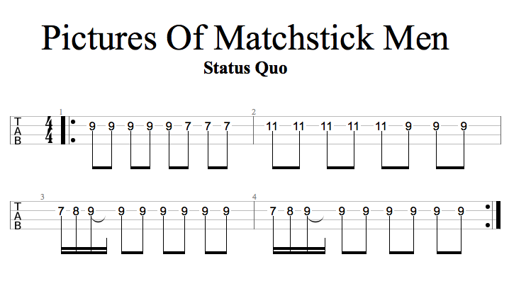 pictures of matchstick men ukulele tab