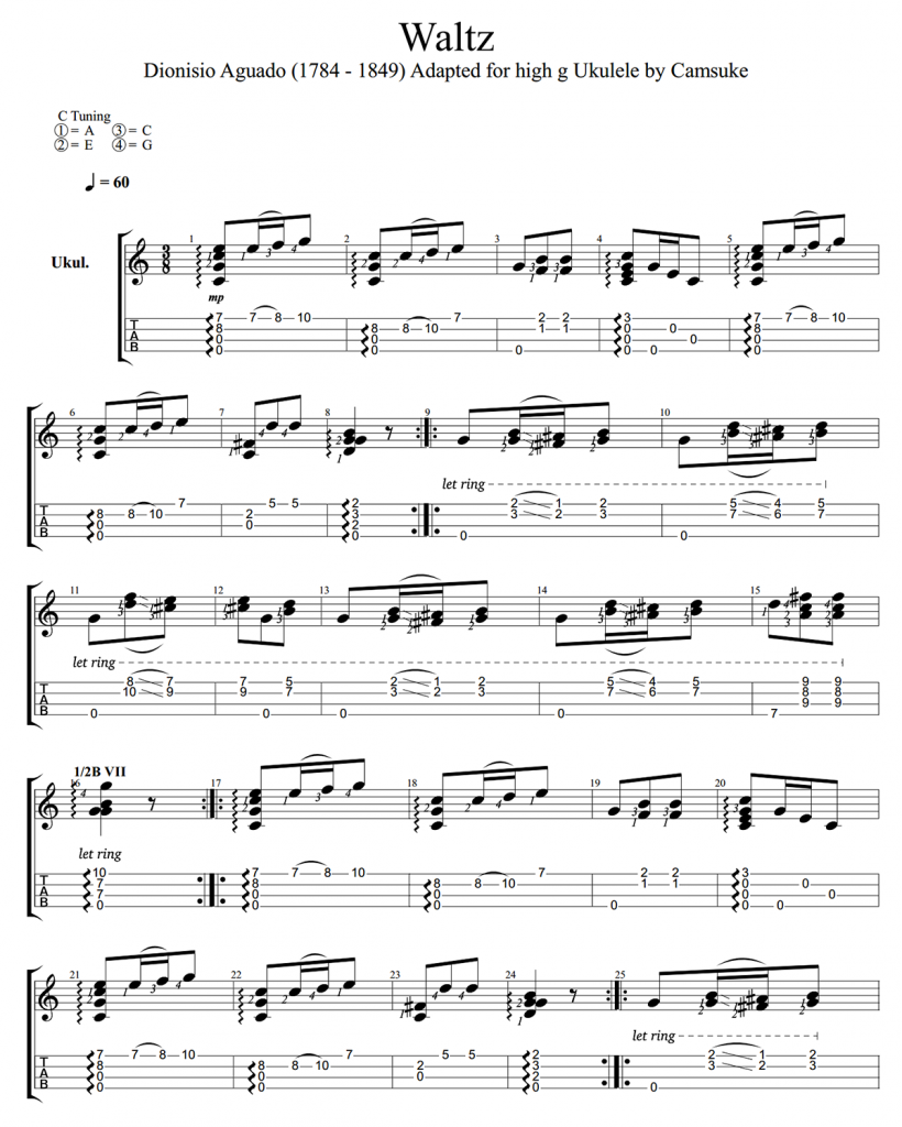 Waltz Ukulele Tab Ukulele Go
