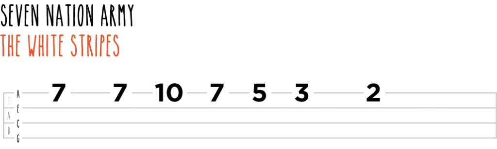 seven nation army guitar tabs easy